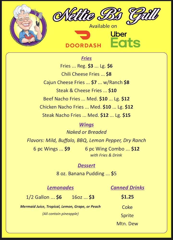 Nettie B's Grill Menu image 2